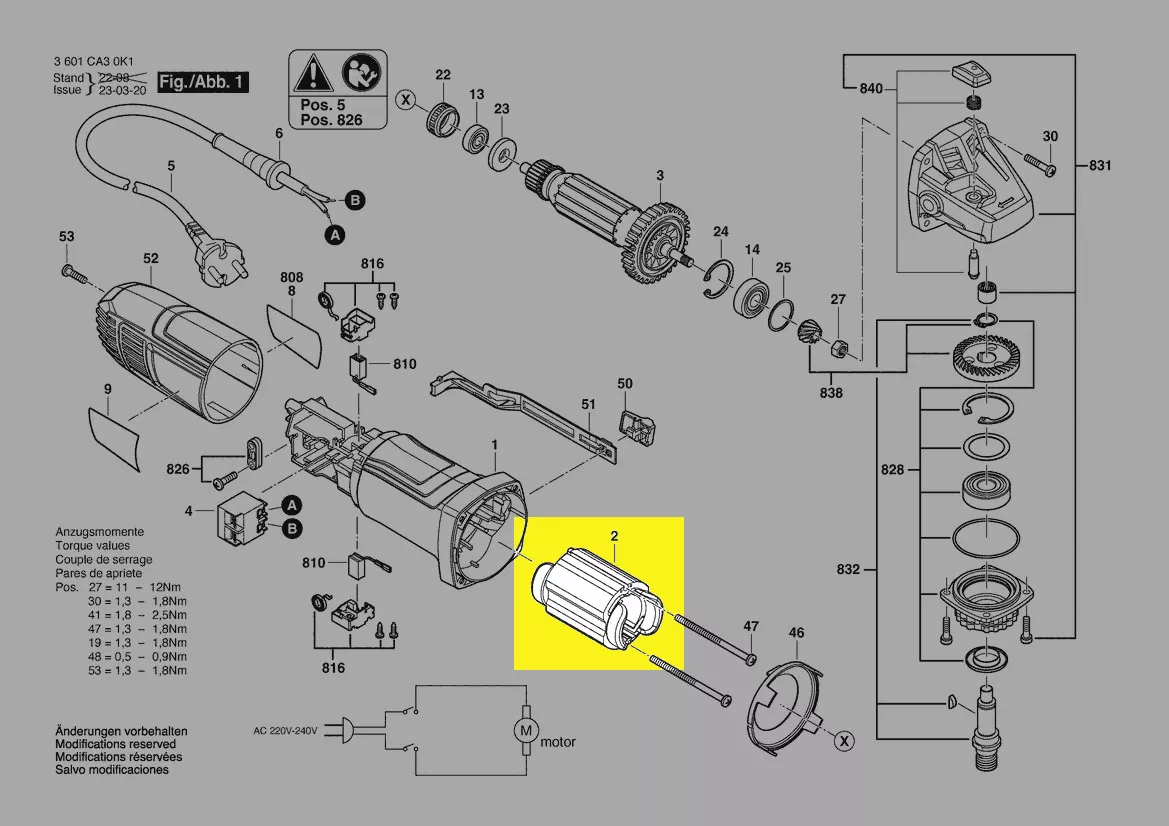 Stator 1 619 PB4 413 Bosch